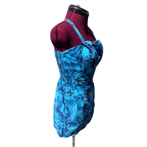 VTG Blue Floral 60's Paradise Hawaii Sun Suit Romper See Measurements in listing - Picture 8 of 15